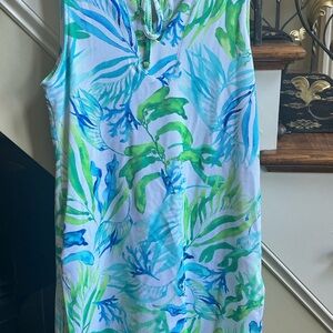 Tommy Bahama Blue and Green Tropical Romper/Dress NWOT